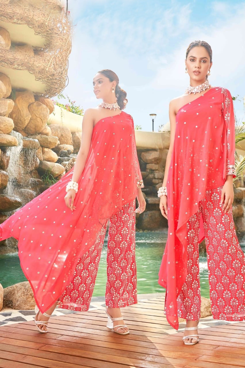 Hot Pink Georgette Dress