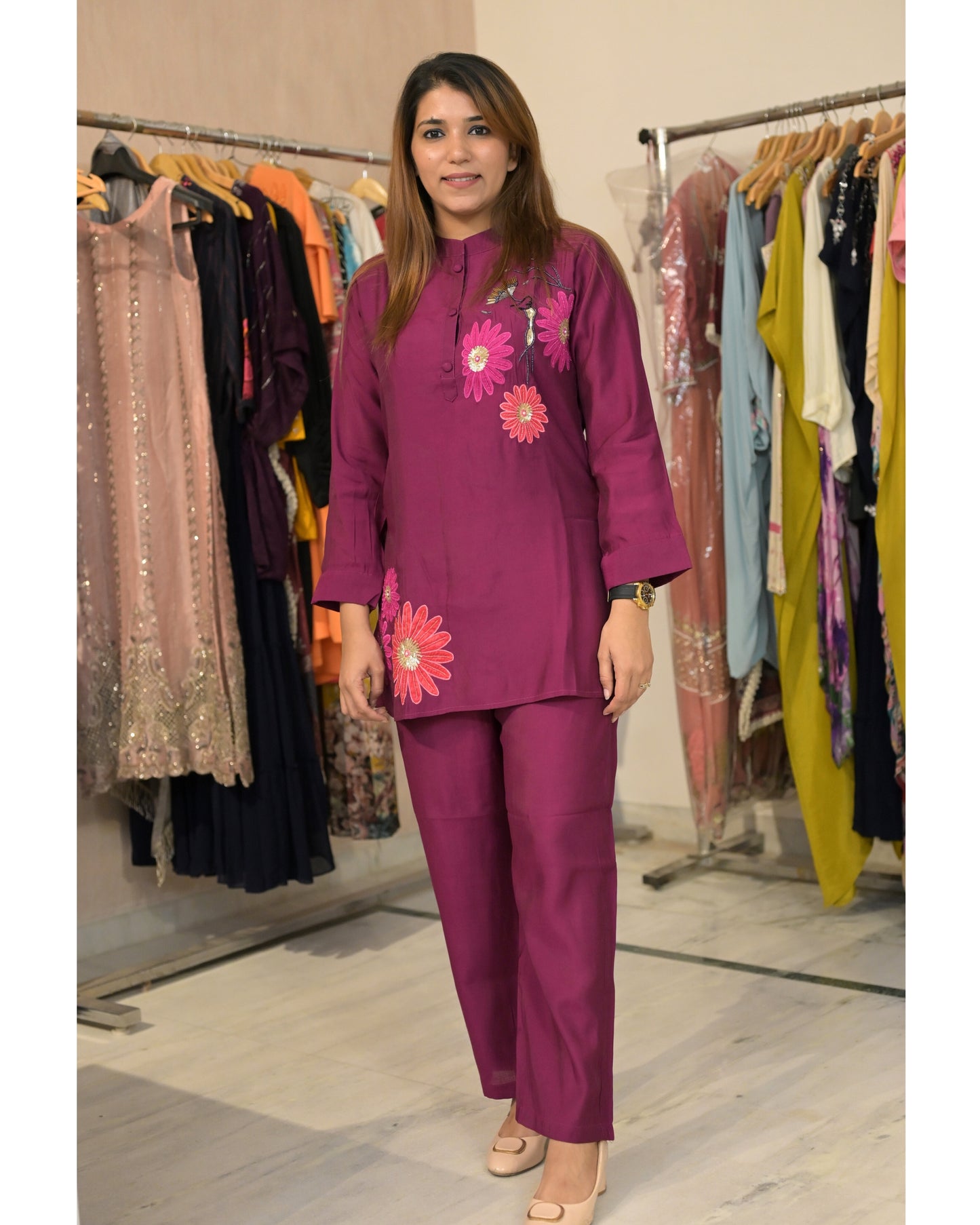 Pure cotton silk coord set
