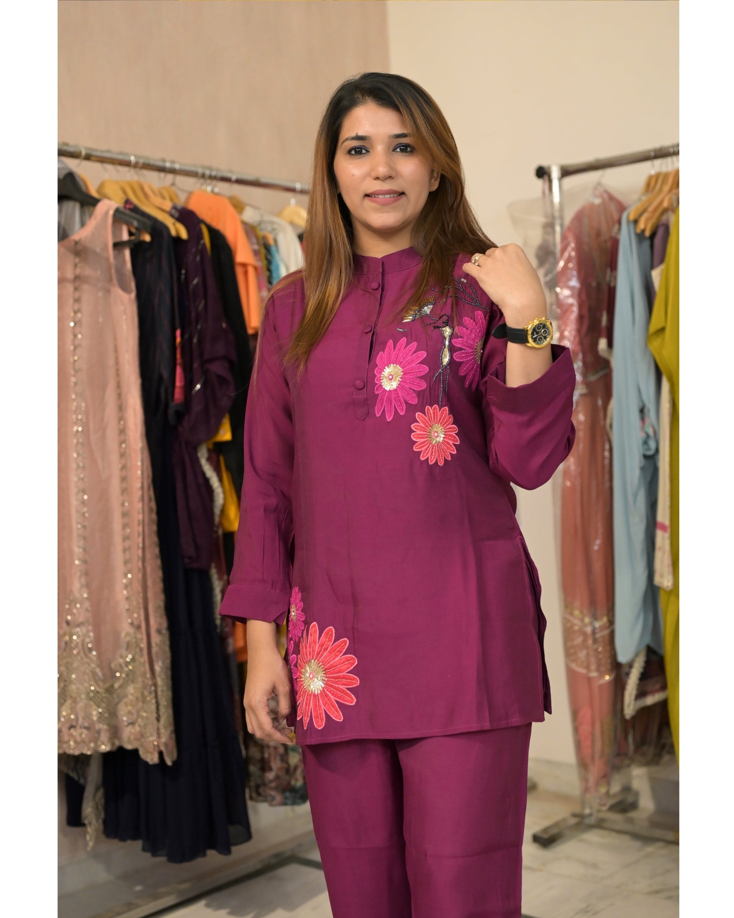 Pure cotton silk coord set