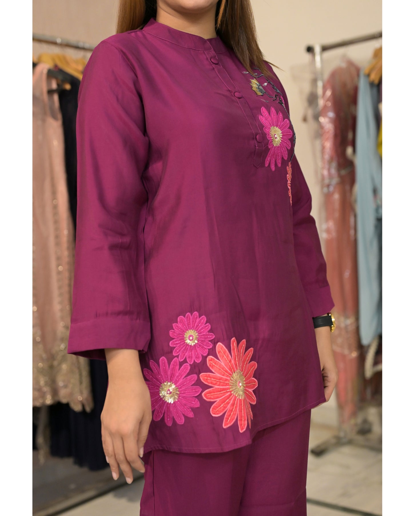Pure cotton silk coord set